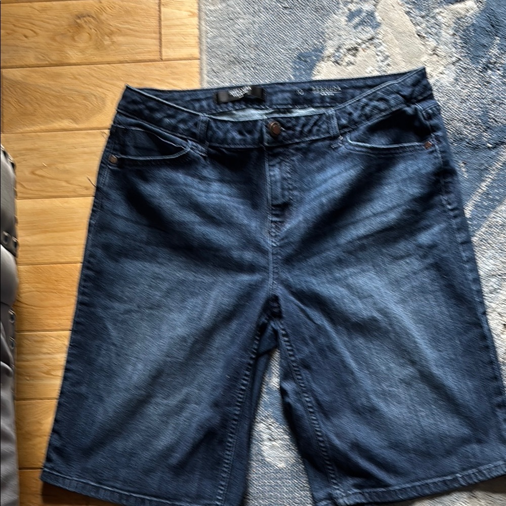 Simply Vera Vera Wang Blue Jean Shorts Knee-Length